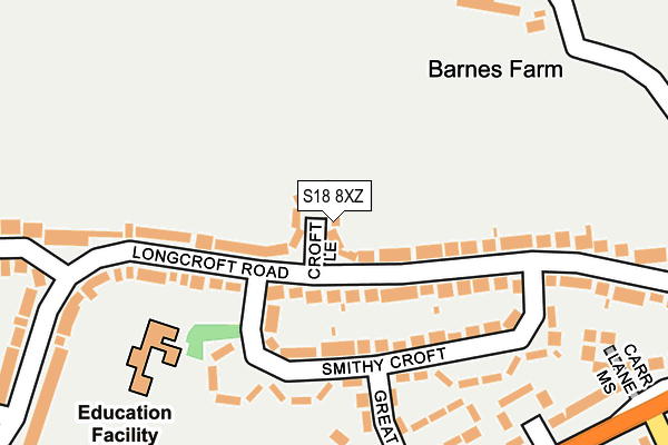 S18 8XZ map - OS OpenMap – Local (Ordnance Survey) S18 8XZ map - OS OpenMap – Local (Ordnance Survey)