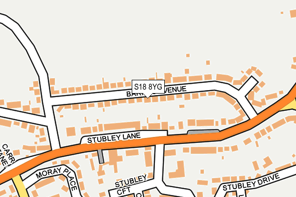 S18 8YG map - OS OpenMap – Local (Ordnance Survey) S18 8YG map - OS OpenMap – Local (Ordnance Survey)