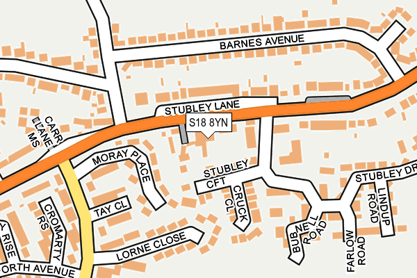 S18 8YN map - OS OpenMap – Local (Ordnance Survey) S18 8YN map - OS OpenMap – Local (Ordnance Survey)