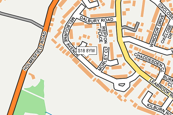 S18 8YW map - OS OpenMap – Local (Ordnance Survey) S18 8YW map - OS OpenMap – Local (Ordnance Survey)