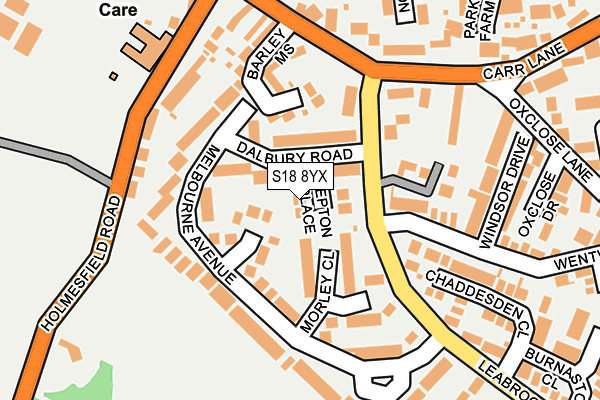 S18 8YX map - OS OpenMap – Local (Ordnance Survey) S18 8YX map - OS OpenMap – Local (Ordnance Survey)