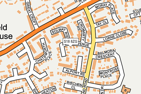 S18 8ZG map - OS OpenMap – Local (Ordnance Survey) S18 8ZG map - OS OpenMap – Local (Ordnance Survey)