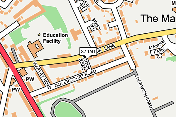 S2 1AD map - OS OpenMap – Local (Ordnance Survey) S2 1AD map - OS OpenMap – Local (Ordnance Survey)