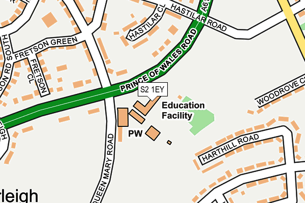 S2 1EY map - OS OpenMap – Local (Ordnance Survey) S2 1EY map - OS OpenMap – Local (Ordnance Survey)
