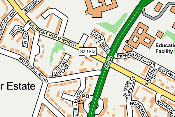 S2 1RQ map - OS OpenMap – Local (Ordnance Survey) S2 1RQ map - OS OpenMap – Local (Ordnance Survey)