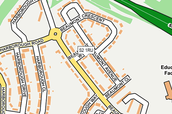 S2 1RU map - OS OpenMap – Local (Ordnance Survey) S2 1RU map - OS OpenMap – Local (Ordnance Survey)