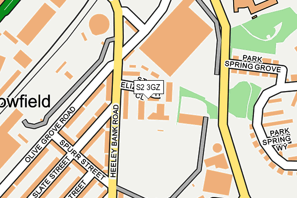 S2 3GZ map - OS OpenMap – Local (Ordnance Survey) S2 3GZ map - OS OpenMap – Local (Ordnance Survey)