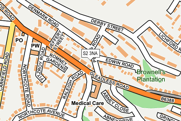 S2 3NA map - OS OpenMap – Local (Ordnance Survey) S2 3NA map - OS OpenMap – Local (Ordnance Survey)
