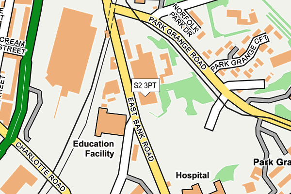 S2 3PT map - OS OpenMap – Local (Ordnance Survey) S2 3PT map - OS OpenMap – Local (Ordnance Survey)