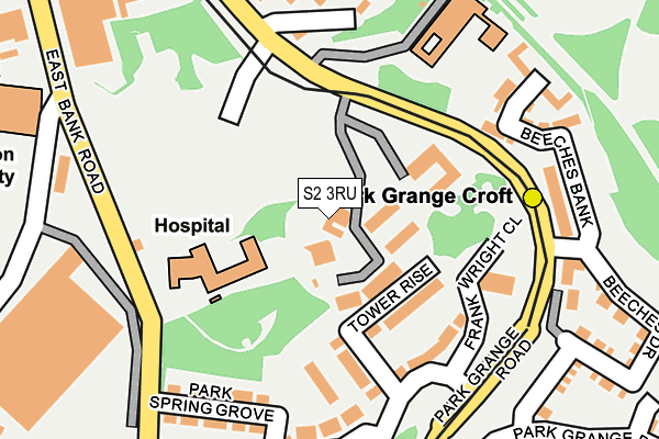 S2 3RU map - OS OpenMap – Local (Ordnance Survey) S2 3RU map - OS OpenMap – Local (Ordnance Survey)
