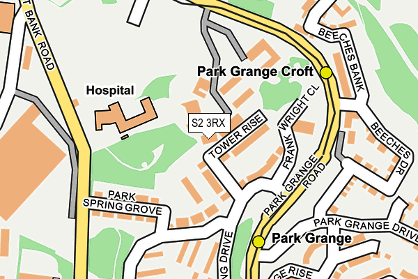 S2 3RX map - OS OpenMap – Local (Ordnance Survey) S2 3RX map - OS OpenMap – Local (Ordnance Survey)