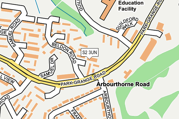S2 3UN map - OS OpenMap – Local (Ordnance Survey) S2 3UN map - OS OpenMap – Local (Ordnance Survey)