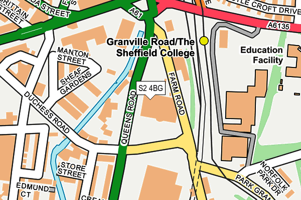 S2 4BG map - OS OpenMap – Local (Ordnance Survey) S2 4BG map - OS OpenMap – Local (Ordnance Survey)