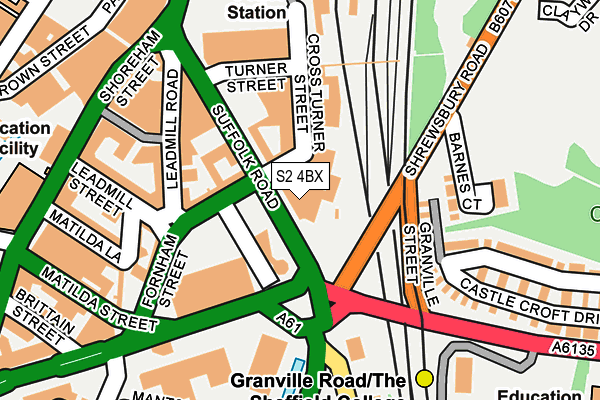 S2 4BX map - OS OpenMap – Local (Ordnance Survey) S2 4BX map - OS OpenMap – Local (Ordnance Survey)