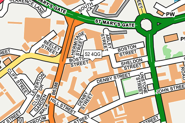S2 4QG map - OS OpenMap – Local (Ordnance Survey) S2 4QG map - OS OpenMap – Local (Ordnance Survey)