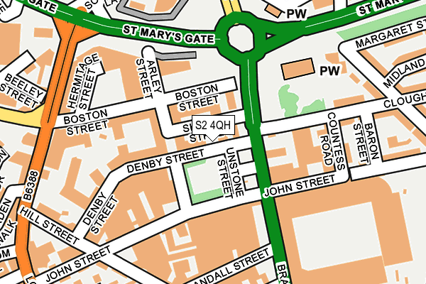 S2 4QH map - OS OpenMap – Local (Ordnance Survey) S2 4QH map - OS OpenMap – Local (Ordnance Survey)