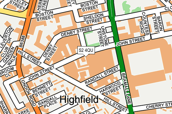S2 4QU map - OS OpenMap – Local (Ordnance Survey) S2 4QU map - OS OpenMap – Local (Ordnance Survey)