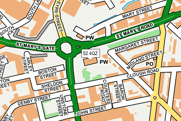 S2 4QZ map - OS OpenMap – Local (Ordnance Survey) S2 4QZ map - OS OpenMap – Local (Ordnance Survey)