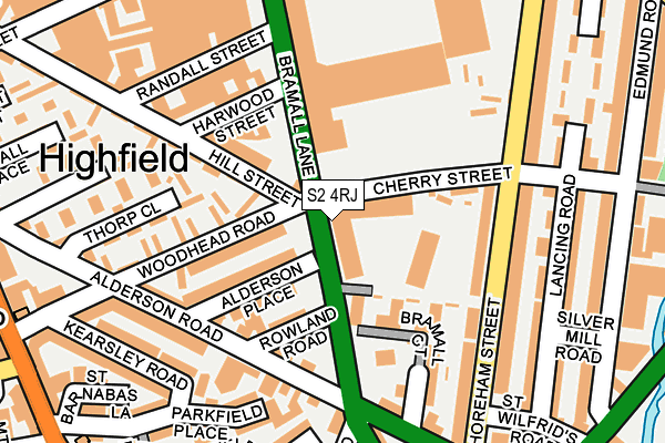 S2 4RJ map - OS OpenMap – Local (Ordnance Survey) S2 4RJ map - OS OpenMap – Local (Ordnance Survey)