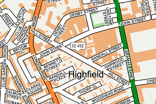 S2 4SZ map - OS OpenMap – Local (Ordnance Survey) S2 4SZ map - OS OpenMap – Local (Ordnance Survey)
