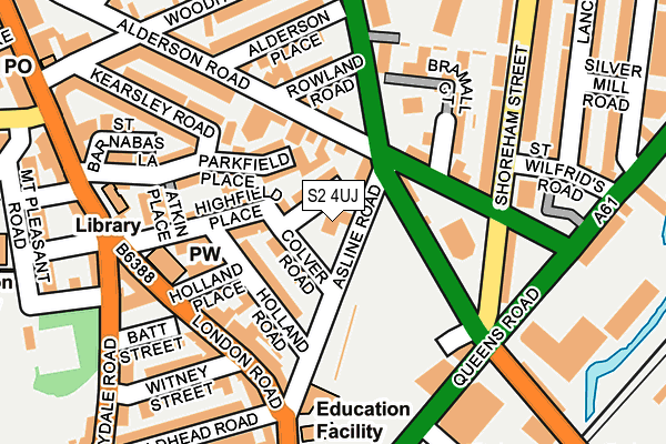 S2 4UJ map - OS OpenMap – Local (Ordnance Survey) S2 4UJ map - OS OpenMap – Local (Ordnance Survey)