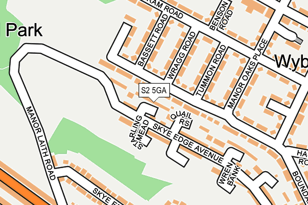 S2 5GA map - OS OpenMap – Local (Ordnance Survey) S2 5GA map - OS OpenMap – Local (Ordnance Survey)