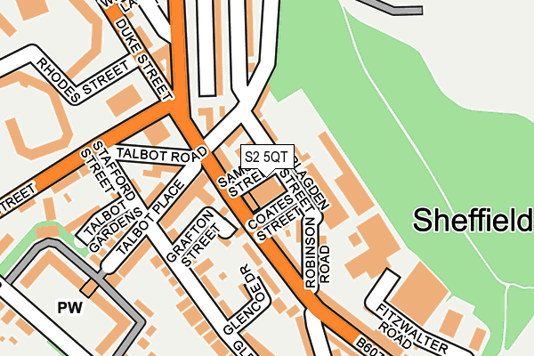 S2 5QT map - OS OpenMap – Local (Ordnance Survey) S2 5QT map - OS OpenMap – Local (Ordnance Survey)
