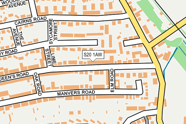 S20 1AW map - OS OpenMap – Local (Ordnance Survey) S20 1AW map - OS OpenMap – Local (Ordnance Survey)