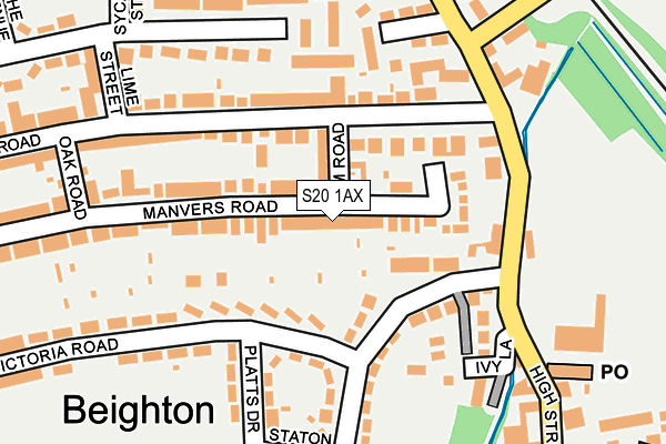 S20 1AX map - OS OpenMap – Local (Ordnance Survey) S20 1AX map - OS OpenMap – Local (Ordnance Survey)