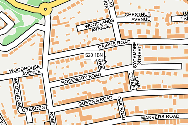 S20 1BN map - OS OpenMap – Local (Ordnance Survey) S20 1BN map - OS OpenMap – Local (Ordnance Survey)