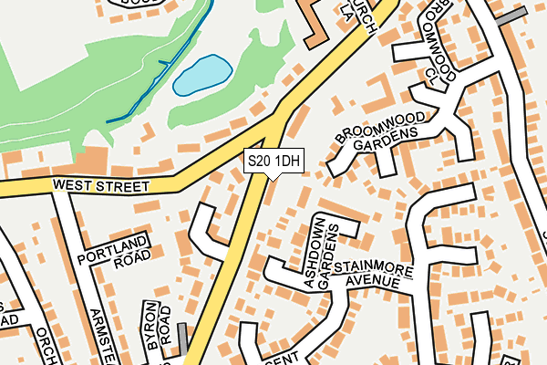 S20 1DH map - OS OpenMap – Local (Ordnance Survey) S20 1DH map - OS OpenMap – Local (Ordnance Survey)