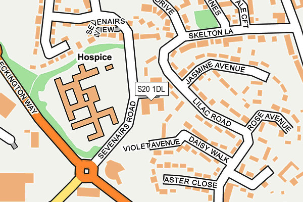 S20 1DL map - OS OpenMap – Local (Ordnance Survey) S20 1DL map - OS OpenMap – Local (Ordnance Survey)