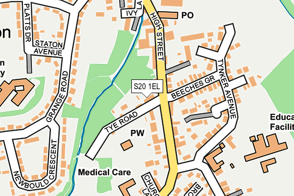 S20 1EL map - OS OpenMap – Local (Ordnance Survey) S20 1EL map - OS OpenMap – Local (Ordnance Survey)