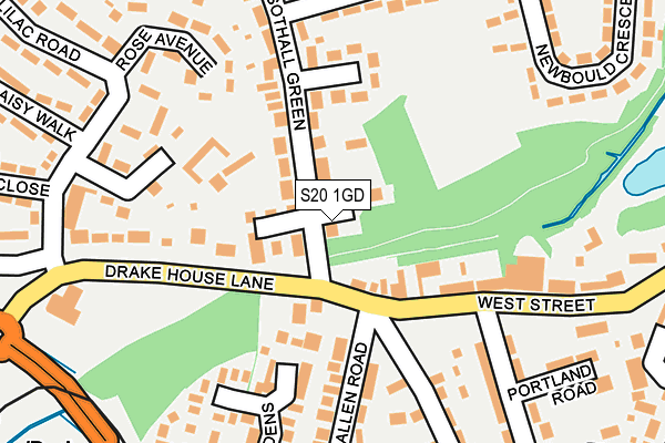 S20 1GD map - OS OpenMap – Local (Ordnance Survey) S20 1GD map - OS OpenMap – Local (Ordnance Survey)