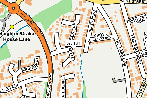 S20 1GY map - OS OpenMap – Local (Ordnance Survey) S20 1GY map - OS OpenMap – Local (Ordnance Survey)