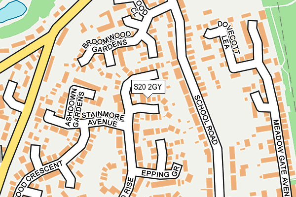 S20 2GY map - OS OpenMap – Local (Ordnance Survey)