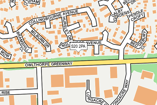 S20 2PA map - OS OpenMap – Local (Ordnance Survey) S20 2PA map - OS OpenMap – Local (Ordnance Survey)