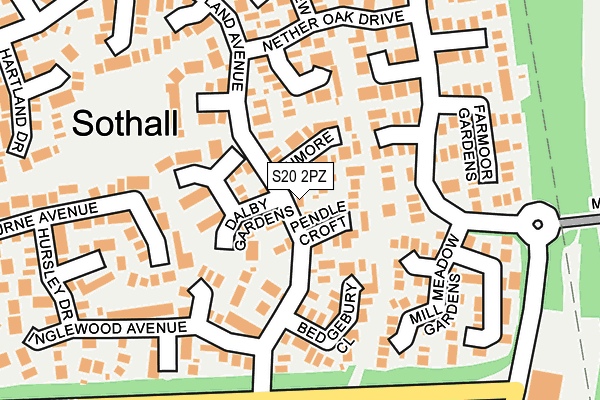 S20 2PZ map - OS OpenMap – Local (Ordnance Survey) S20 2PZ map - OS OpenMap – Local (Ordnance Survey)
