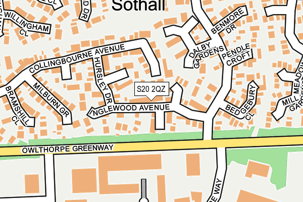 S20 2QZ map - OS OpenMap – Local (Ordnance Survey) S20 2QZ map - OS OpenMap – Local (Ordnance Survey)