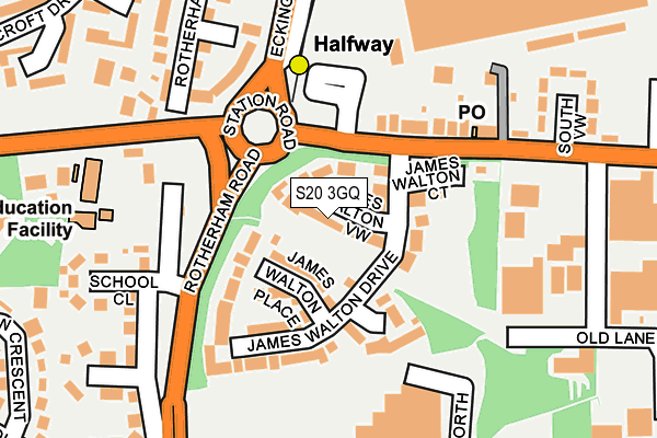 S20 3GQ map - OS OpenMap – Local (Ordnance Survey) S20 3GQ map - OS OpenMap – Local (Ordnance Survey)