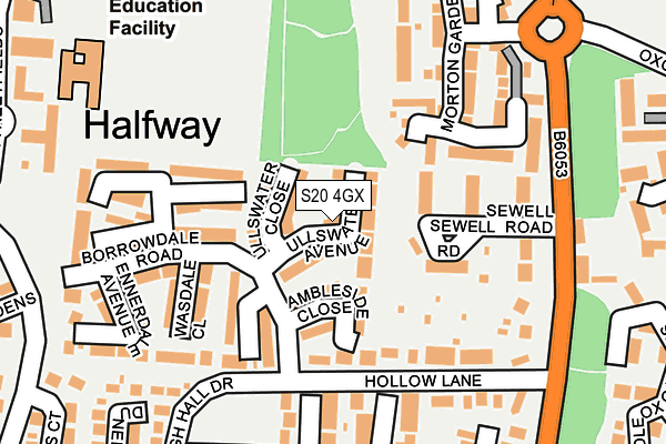 S20 4GX map - OS OpenMap – Local (Ordnance Survey) S20 4GX map - OS OpenMap – Local (Ordnance Survey)