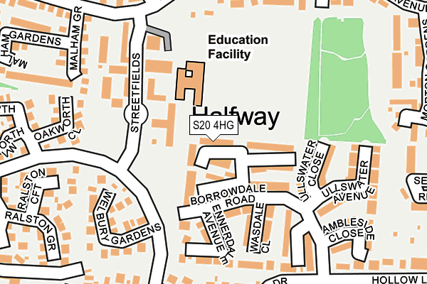 S20 4HG map - OS OpenMap – Local (Ordnance Survey) S20 4HG map - OS OpenMap – Local (Ordnance Survey)