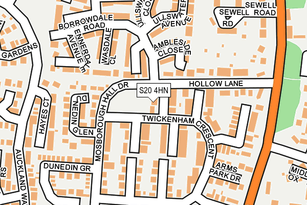 S20 4HN map - OS OpenMap – Local (Ordnance Survey) S20 4HN map - OS OpenMap – Local (Ordnance Survey)