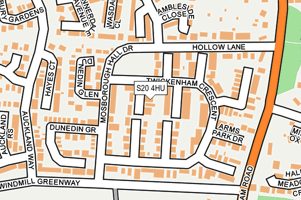 S20 4HU map - OS OpenMap – Local (Ordnance Survey) S20 4HU map - OS OpenMap – Local (Ordnance Survey)