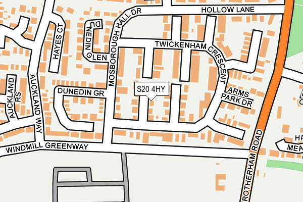 S20 4HY map - OS OpenMap – Local (Ordnance Survey) S20 4HY map - OS OpenMap – Local (Ordnance Survey)