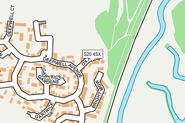 S20 4SX map - OS OpenMap – Local (Ordnance Survey) S20 4SX map - OS OpenMap – Local (Ordnance Survey)