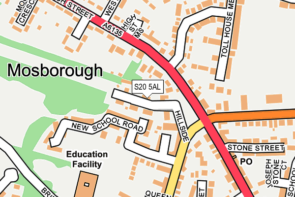 S20 5AL map - OS OpenMap – Local (Ordnance Survey) S20 5AL map - OS OpenMap – Local (Ordnance Survey)