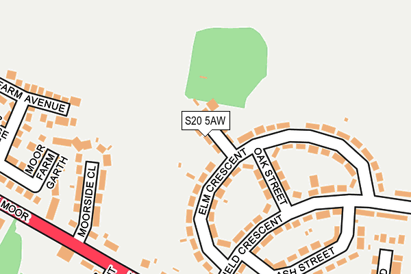 S20 5AW map - OS OpenMap – Local (Ordnance Survey) S20 5AW map - OS OpenMap – Local (Ordnance Survey)