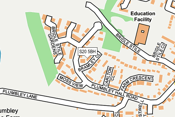 S20 5BH map - OS OpenMap – Local (Ordnance Survey) S20 5BH map - OS OpenMap – Local (Ordnance Survey)