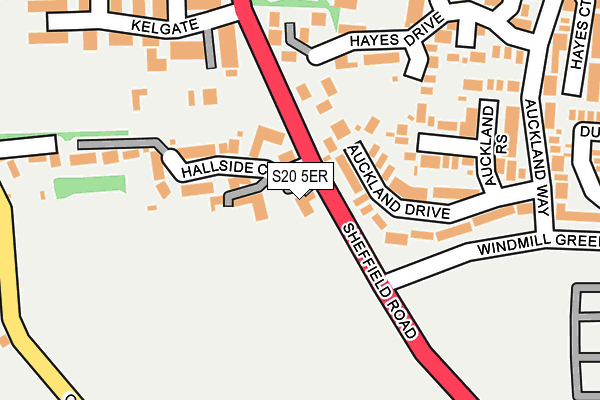 S20 5ER map - OS OpenMap – Local (Ordnance Survey) S20 5ER map - OS OpenMap – Local (Ordnance Survey)